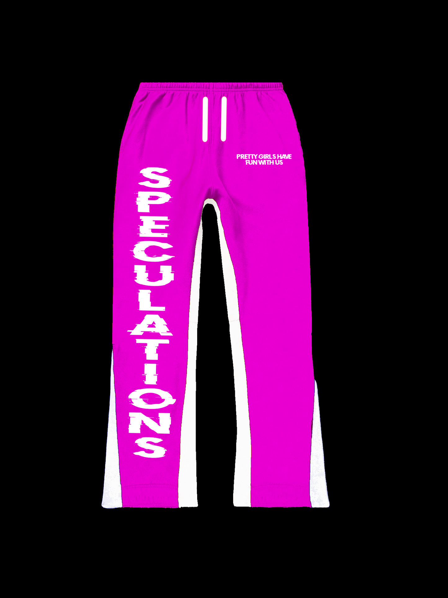 speculations “pink” flare sweats.
