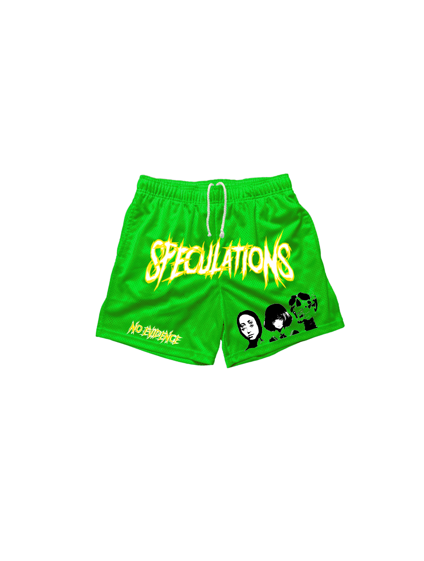 Green Vintage Mesh Speculations Shorts.
