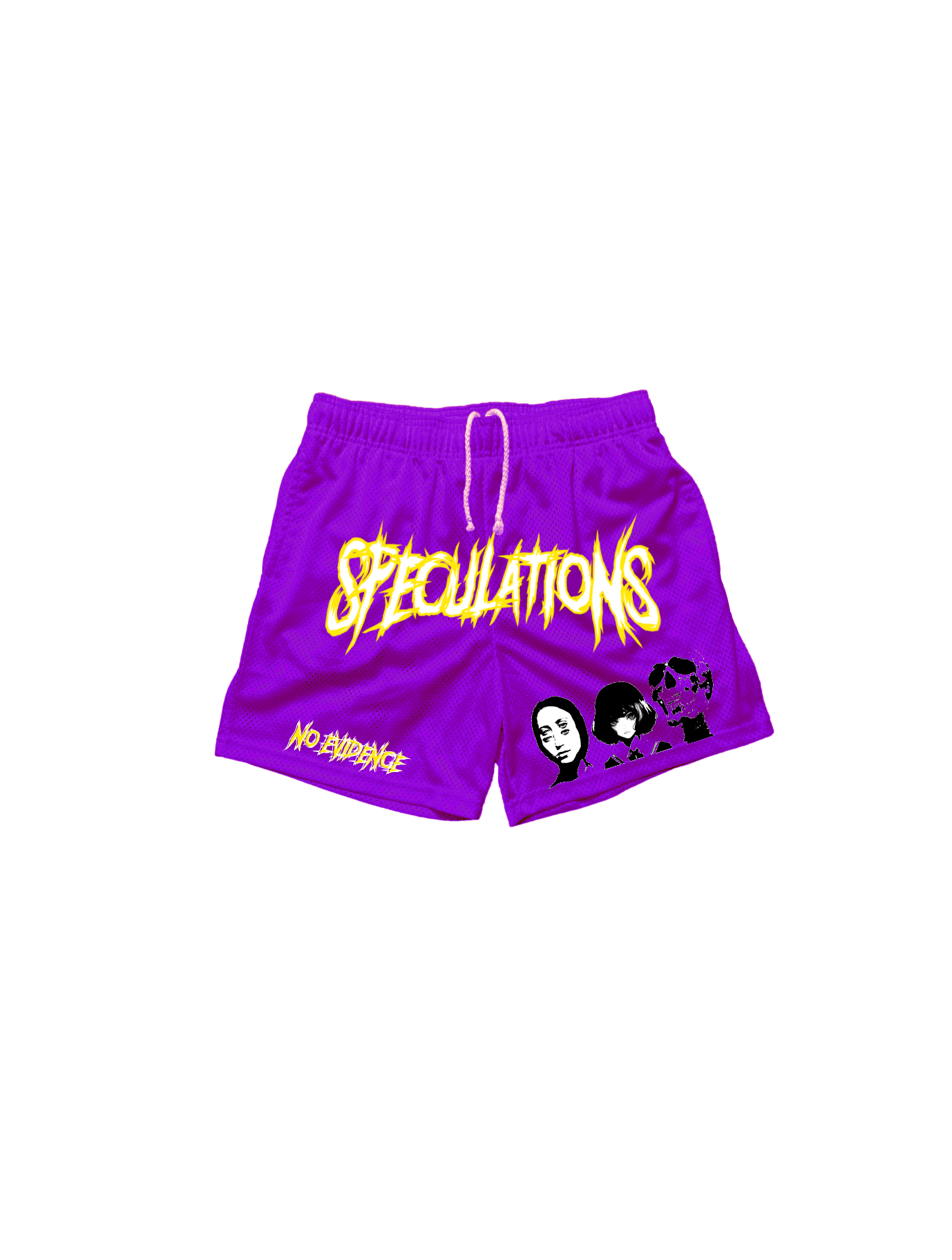 Purple Vintage Mesh Speculations Shorts.