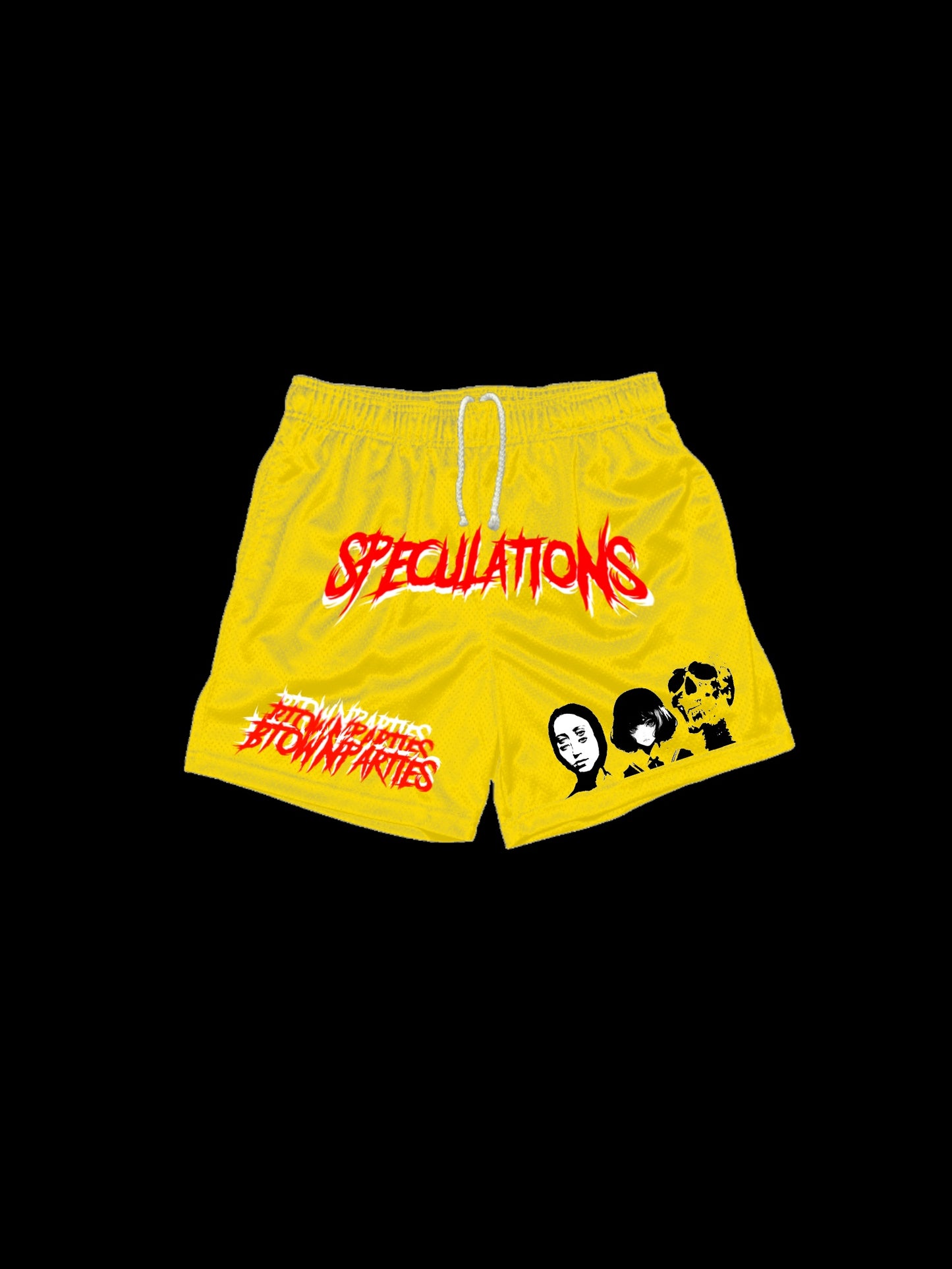 Yellow Speculations x Btownparties Mesh Shorts. (VERY LIMITED)