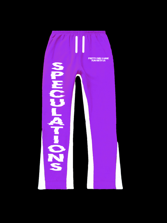 speculations “purple” flare sweats.