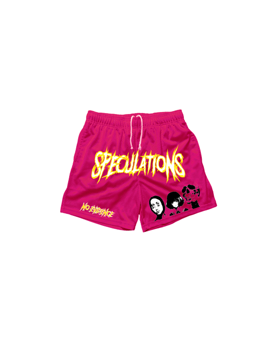 Pink Vintage Mesh Speculations Shorts.