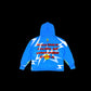 100% cotton distressed-cropped top hoodie.